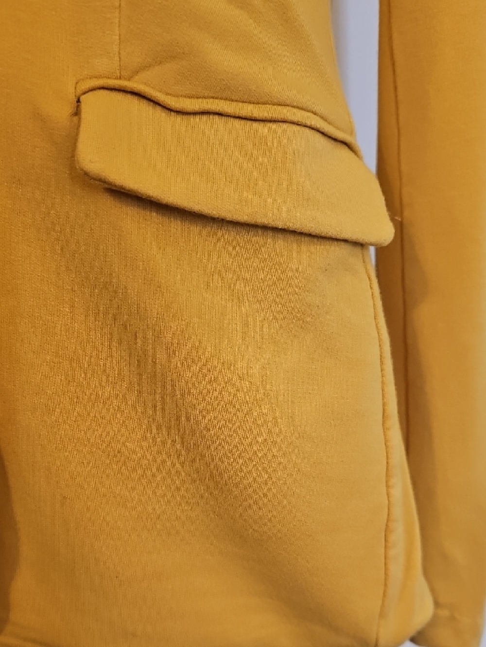 Magaschoni Mustard Yellow Single-Button Women's Jersey Blazer Size Small - Picture 5 of 11